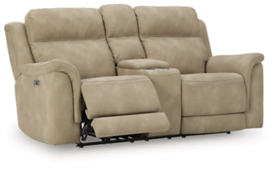 Next-Gen DuraPella Power Reclining Loveseat with Console - Massey's Furniture Barn (Watertown, NY) 