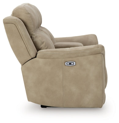 Next-Gen DuraPella Power Reclining Loveseat with Console - Massey's Furniture Barn (Watertown, NY) 