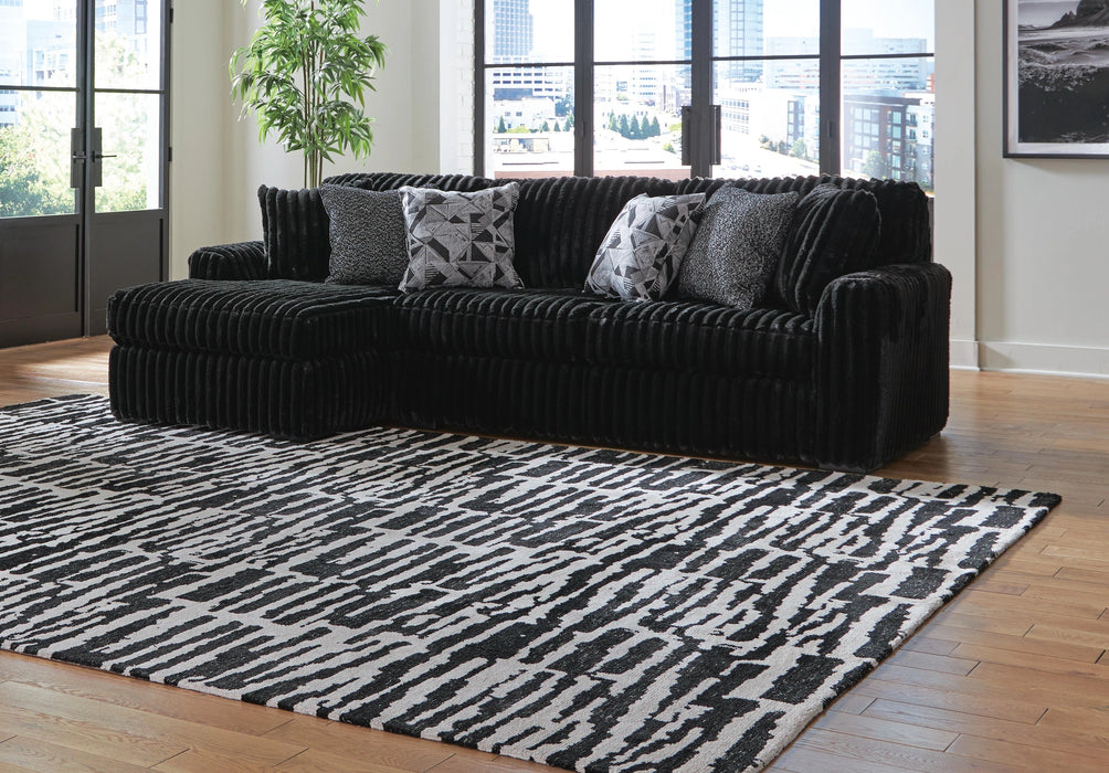 Midnight-Madness Sectional with Chaise - Massey's Furniture Barn (Watertown, NY) 