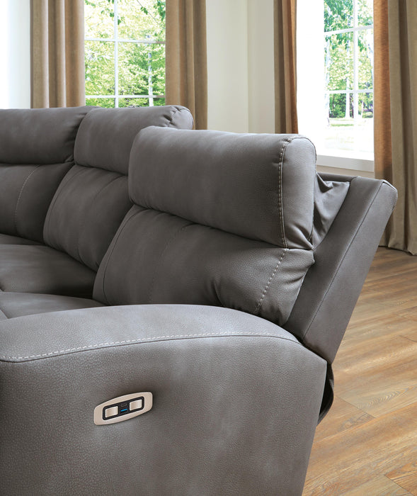 Next-Gen DuraPella Power Reclining Sectional - Massey's Furniture Barn (Watertown, NY) 