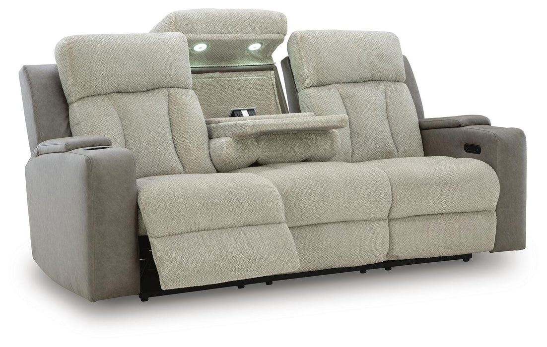 Stately Check Power Reclining Sofa - Massey's Furniture Barn (Watertown, NY) 