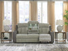 Stately Check Power Reclining Sofa - Massey's Furniture Barn (Watertown, NY) 