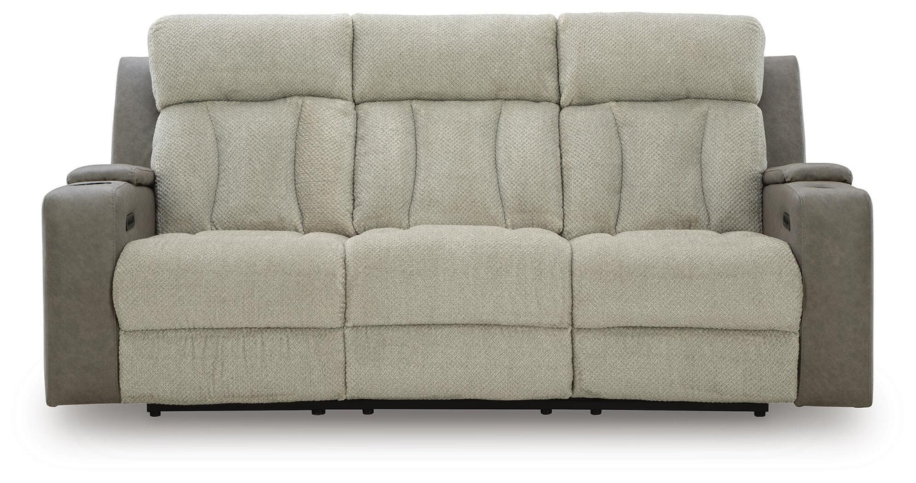 Stately Check Power Reclining Sofa - Massey's Furniture Barn (Watertown, NY) 