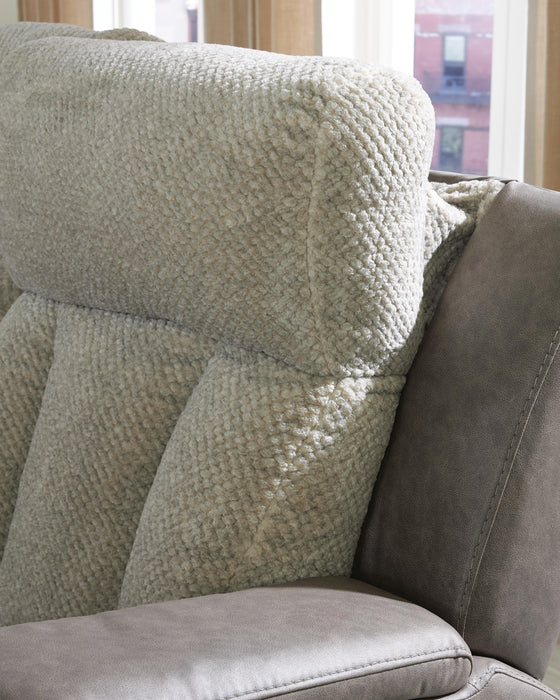 Stately Check Power Reclining Sofa - Massey's Furniture Barn (Watertown, NY) 