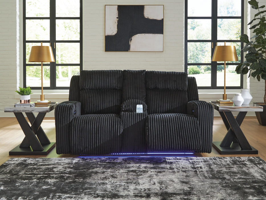 TwinBrooke Power Reclining Loveseat with Console - Massey's Furniture Barn (Watertown, NY) 