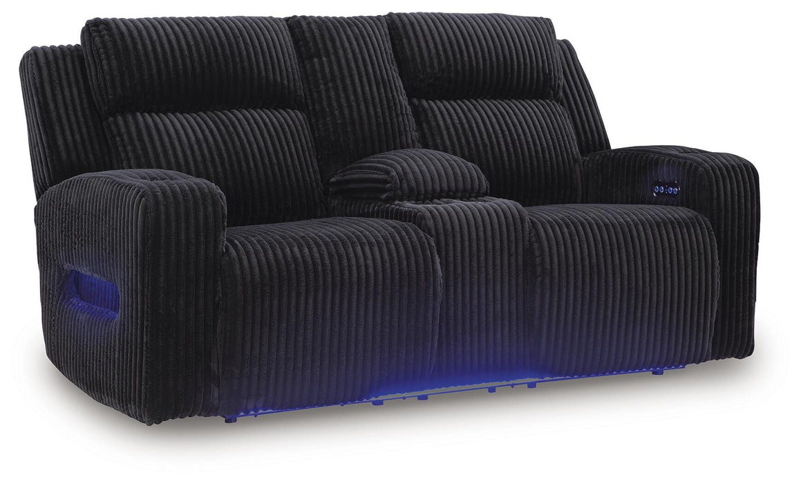 TwinBrooke Power Reclining Loveseat with Console - Massey's Furniture Barn (Watertown, NY) 
