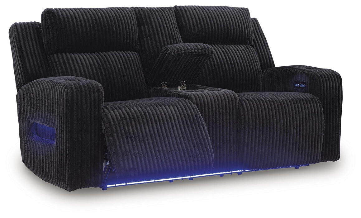 TwinBrooke Power Reclining Loveseat with Console - Massey's Furniture Barn (Watertown, NY) 
