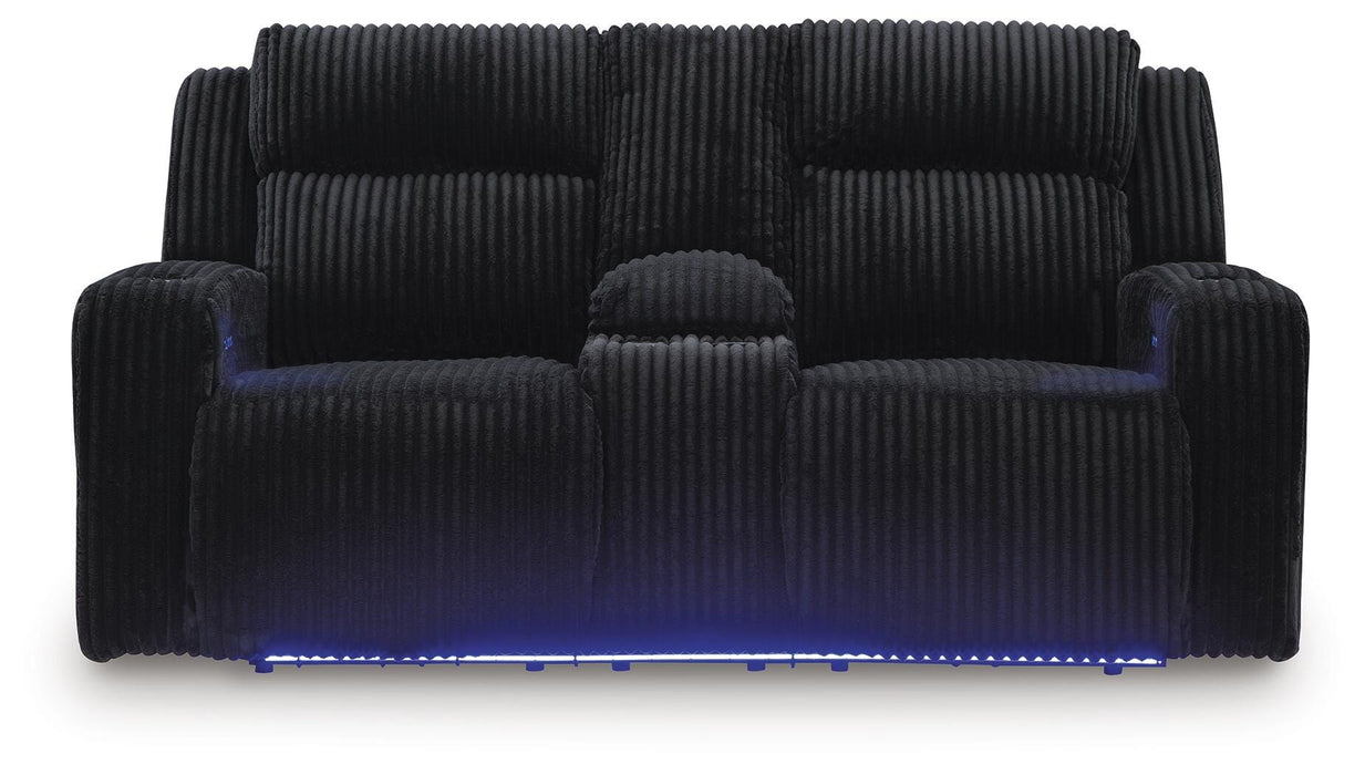 TwinBrooke Power Reclining Loveseat with Console - Massey's Furniture Barn (Watertown, NY) 