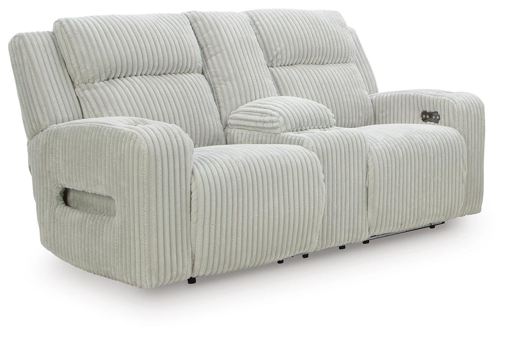 TwinBrooke Power Reclining Loveseat with Console - Massey's Furniture Barn (Watertown, NY) 