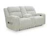 TwinBrooke Power Reclining Loveseat with Console - Massey's Furniture Barn (Watertown, NY) 