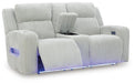 TwinBrooke Power Reclining Loveseat with Console - Massey's Furniture Barn (Watertown, NY) 