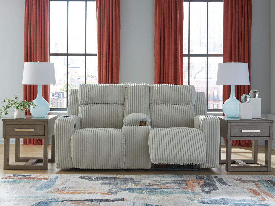 TwinBrooke Power Reclining Loveseat with Console - Massey's Furniture Barn (Watertown, NY) 