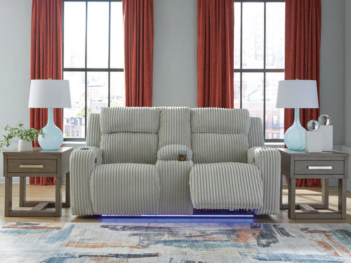 TwinBrooke Power Reclining Loveseat with Console - Massey's Furniture Barn (Watertown, NY) 
