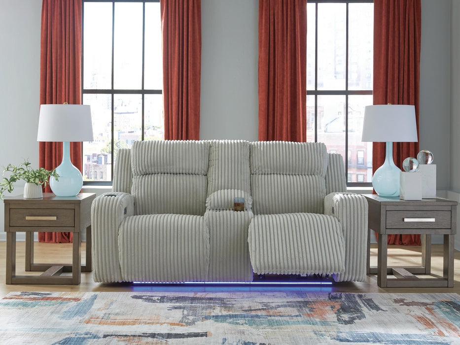 TwinBrooke Power Reclining Loveseat with Console - Massey's Furniture Barn (Watertown, NY) 