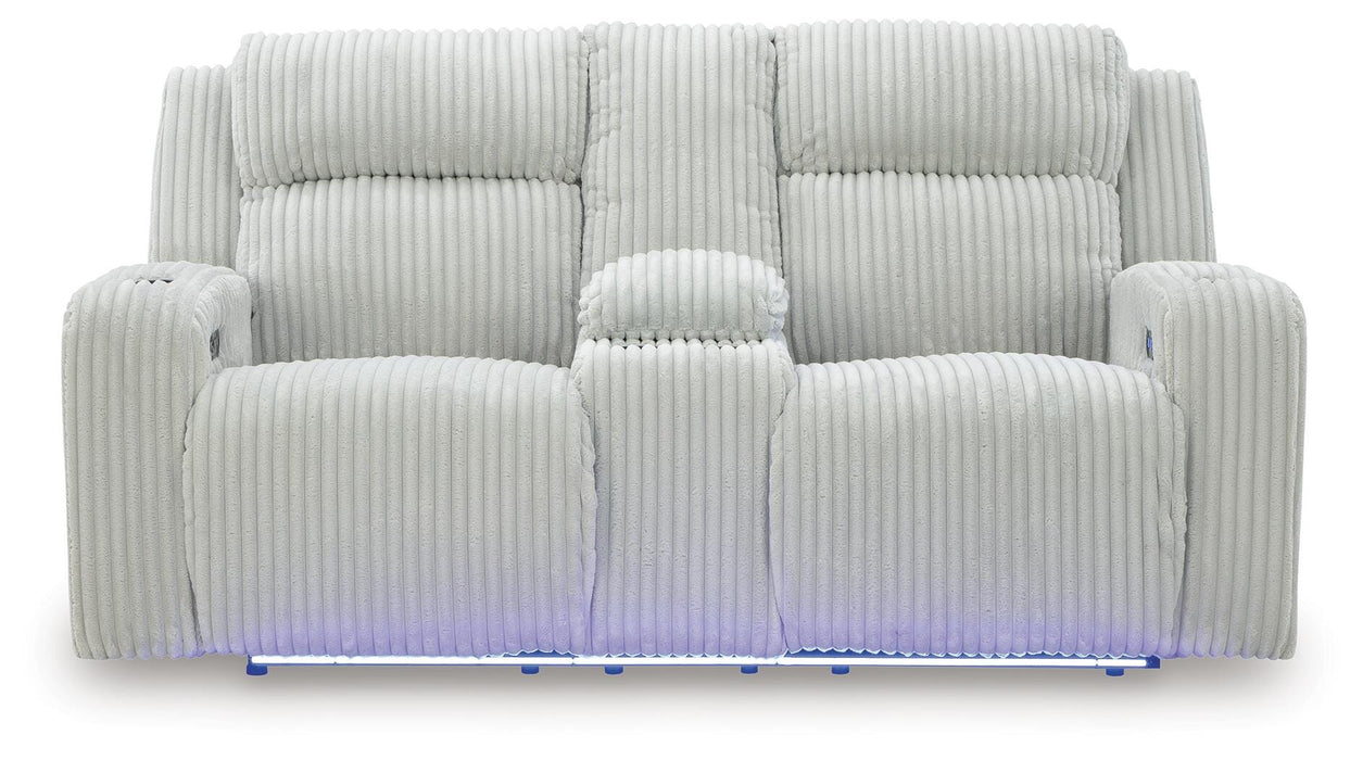 TwinBrooke Power Reclining Loveseat with Console - Massey's Furniture Barn (Watertown, NY) 