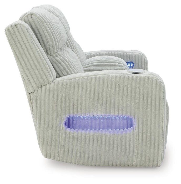 TwinBrooke Power Reclining Loveseat with Console - Massey's Furniture Barn (Watertown, NY) 
