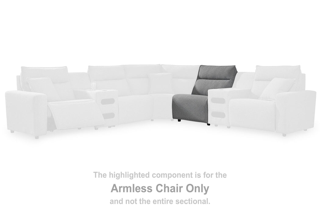 Modmax II Reclining Sectional with Chaise and Audio Console - Massey's Furniture Barn (Watertown, NY) 