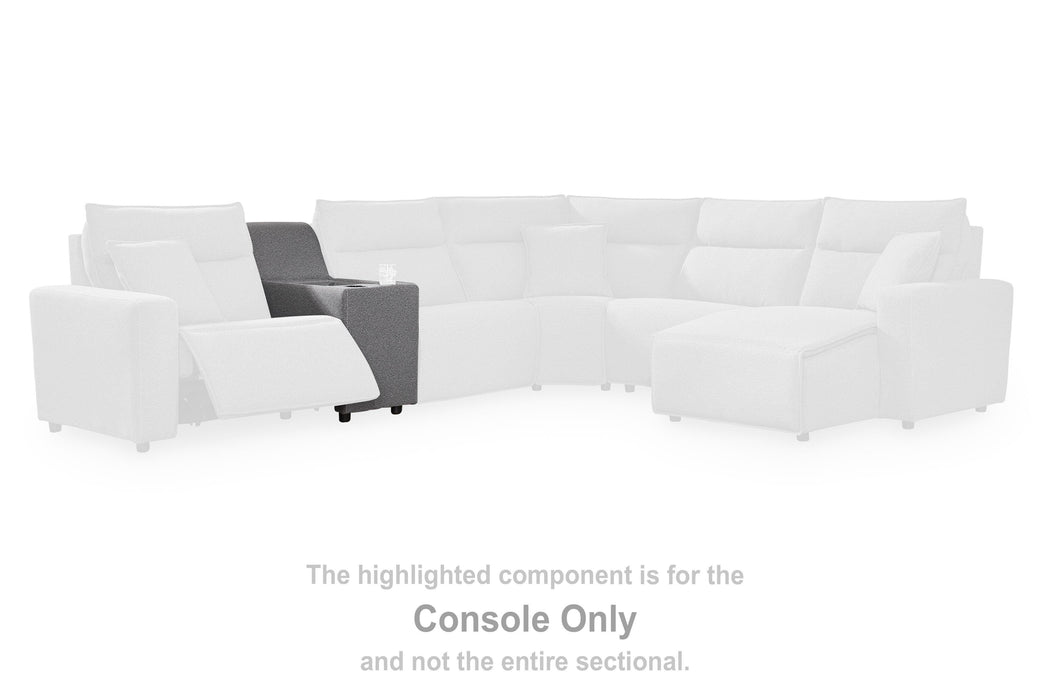 Modmax II Power Reclining Sectional with Chaise and Audio Console - Massey's Furniture Barn (Watertown, NY) 