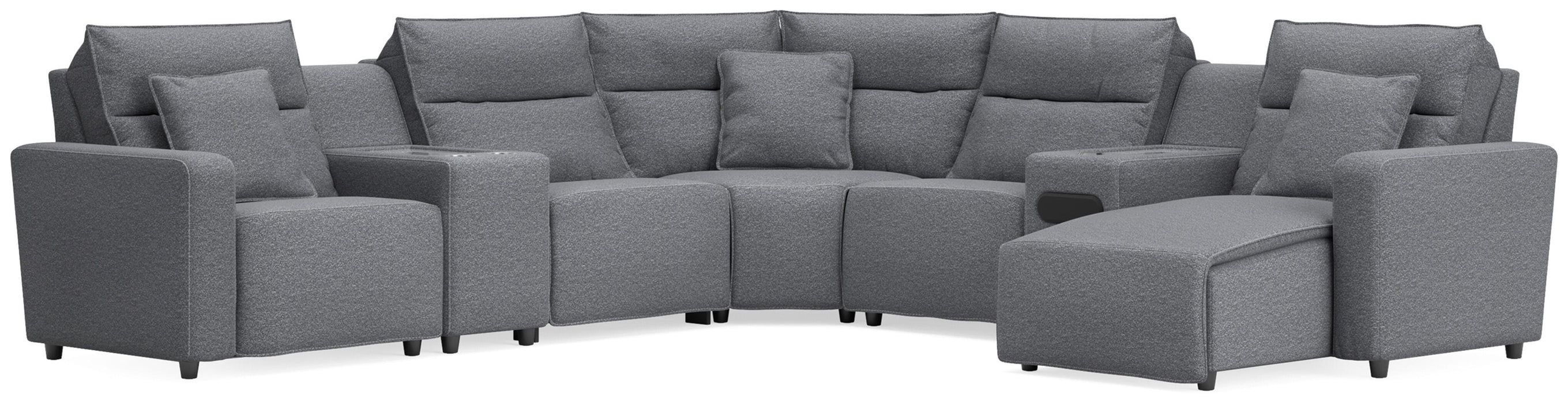 Modmax II Power Reclining Sectional with Chaise and Audio System - Massey's Furniture Barn (Watertown, NY) 