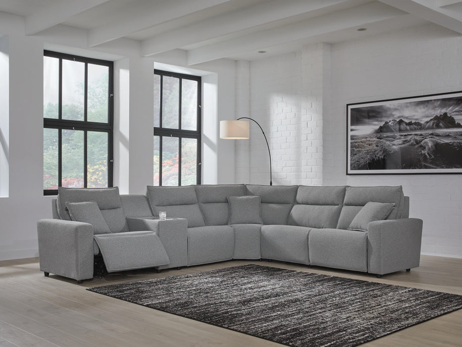 Modmax II Power Reclining Sectional with Console - Massey's Furniture Barn (Watertown, NY) 