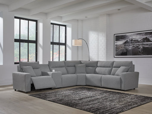 Modmax Reclining Sectional with Console - Massey's Furniture Barn (Watertown, NY) 