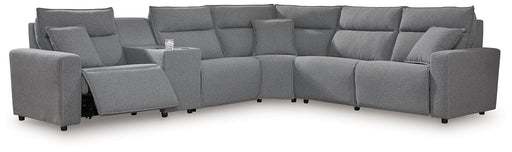 Modmax Reclining Sectional with Console - Massey's Furniture Barn (Watertown, NY) 