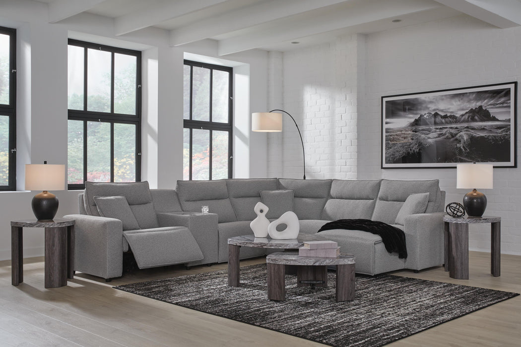Modmax II Power Reclining Sectional with Chaise and Console - Massey's Furniture Barn (Watertown, NY) 
