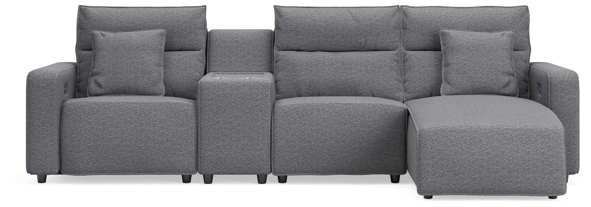 Modmax II Reclining Sectional with Chaise and Console - Massey's Furniture Barn (Watertown, NY) 