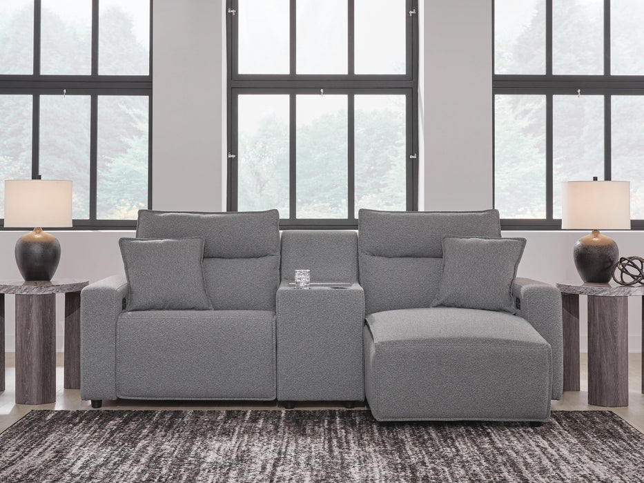 Modmax II Power Reclining Sectional with Chaise and Console - Massey's Furniture Barn (Watertown, NY) 