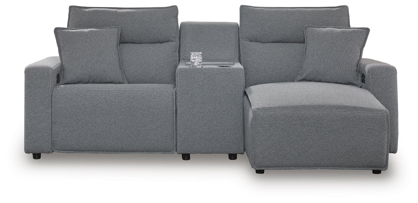 Modmax II Power Reclining Sectional with Chaise and Console - Massey's Furniture Barn (Watertown, NY) 