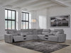 Modmax II Power Reclining Sectional with Audio Consoles - Massey's Furniture Barn (Watertown, NY) 