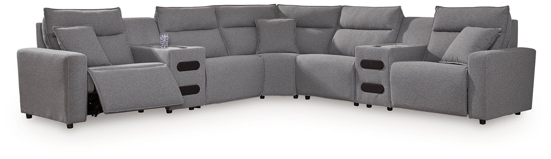 Modmax II Power Reclining Sectional with Audio Consoles - Massey's Furniture Barn (Watertown, NY) 