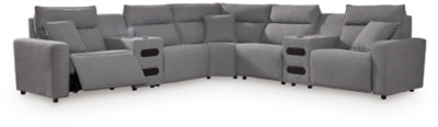 Modmax II Power Reclining Sectional with Audio Consoles - Massey's Furniture Barn (Watertown, NY) 