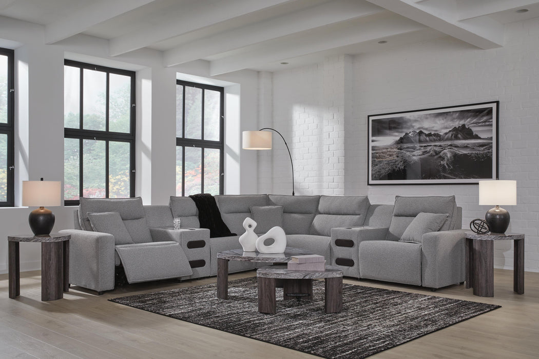 Modmax II Power Reclining Sectional with Audio Consoles - Massey's Furniture Barn (Watertown, NY) 