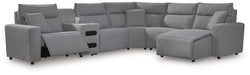 Modmax II Reclining Sectional with Chaise and Audio Console - Massey's Furniture Barn (Watertown, NY) 