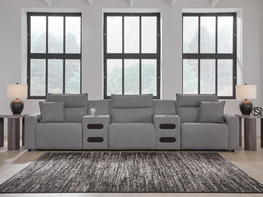Modmax II Power Reclining Sectional with Audio Consoles - Massey's Furniture Barn (Watertown, NY) 