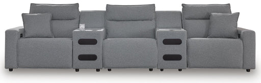 Modmax II Power Reclining Sectional with Audio Consoles - Massey's Furniture Barn (Watertown, NY) 