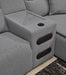 Modmax II Power Reclining Sectional with Chaise and Audio Consoles - Massey's Furniture Barn (Watertown, NY) 