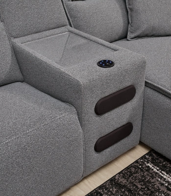 Modmax II Power Reclining Sectional with Audio Consoles - Massey's Furniture Barn (Watertown, NY) 