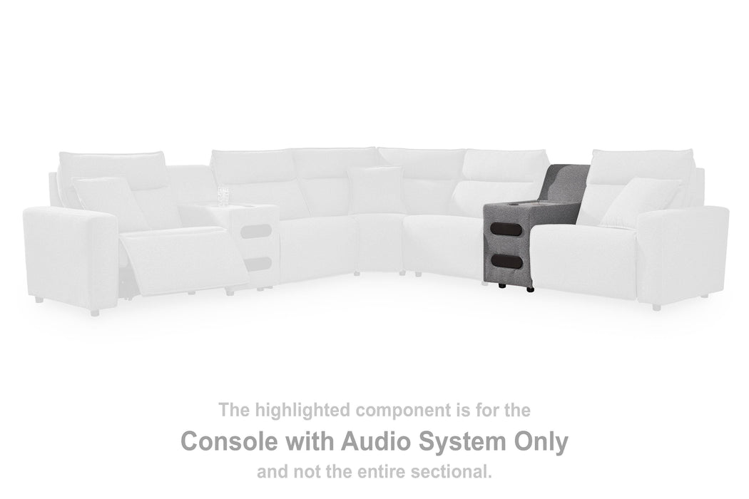 Modmax II Reclining Sectional with Chaise and Audio Console - Massey's Furniture Barn (Watertown, NY) 