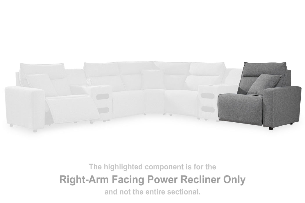 Modmax II Power Reclining Sectional with Chaise and Audio Console - Massey's Furniture Barn (Watertown, NY) 