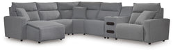 Modmax II Reclining Sectional with Chaise and Audio Console - Massey's Furniture Barn (Watertown, NY) 