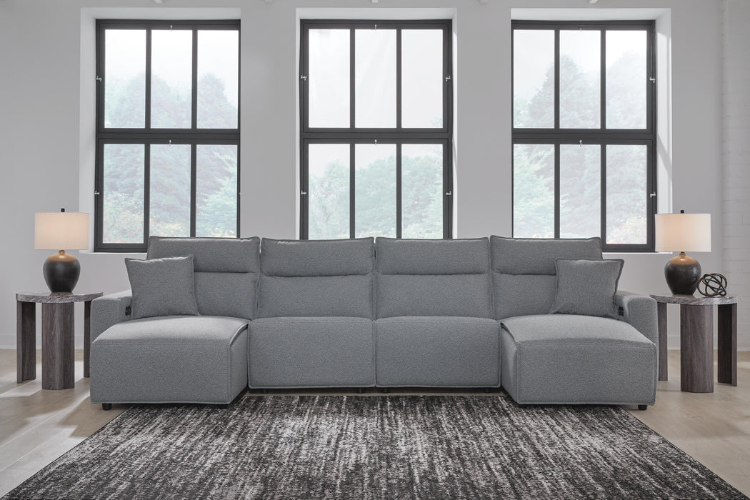 Modmax II Reclining Sectional with Double Chaise - Massey's Furniture Barn (Watertown, NY) 