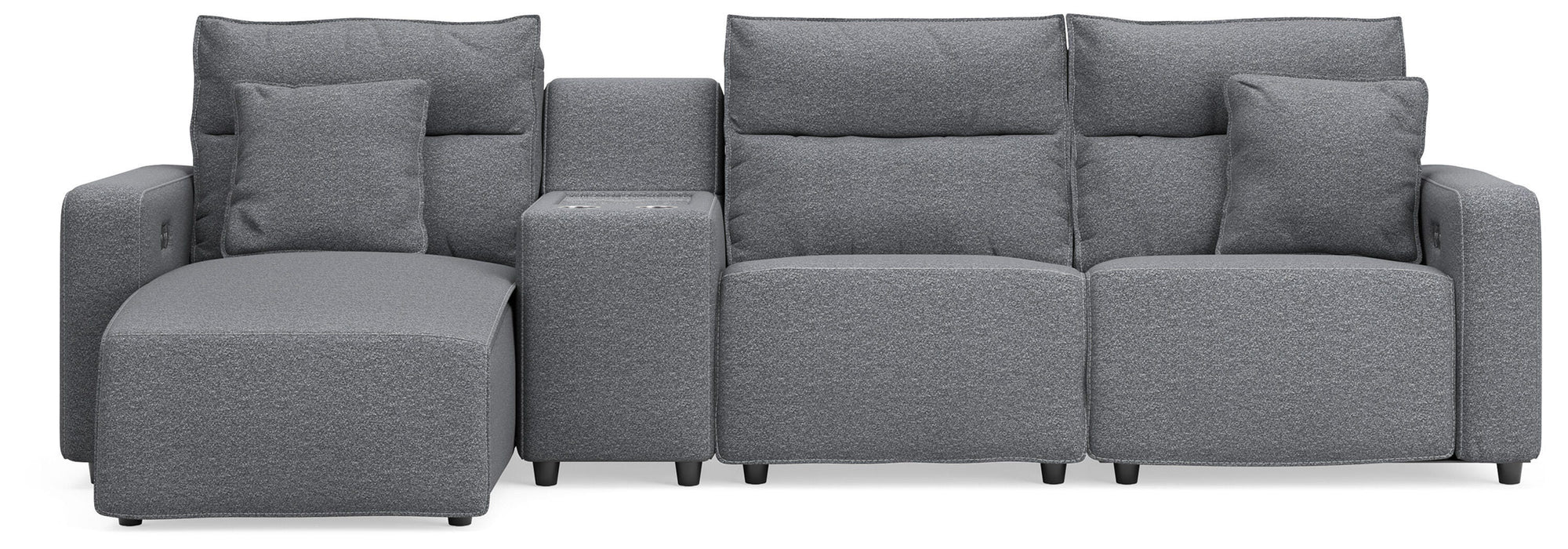 Modmax II Reclining Sectional with Chaise and Console - Massey's Furniture Barn (Watertown, NY) 