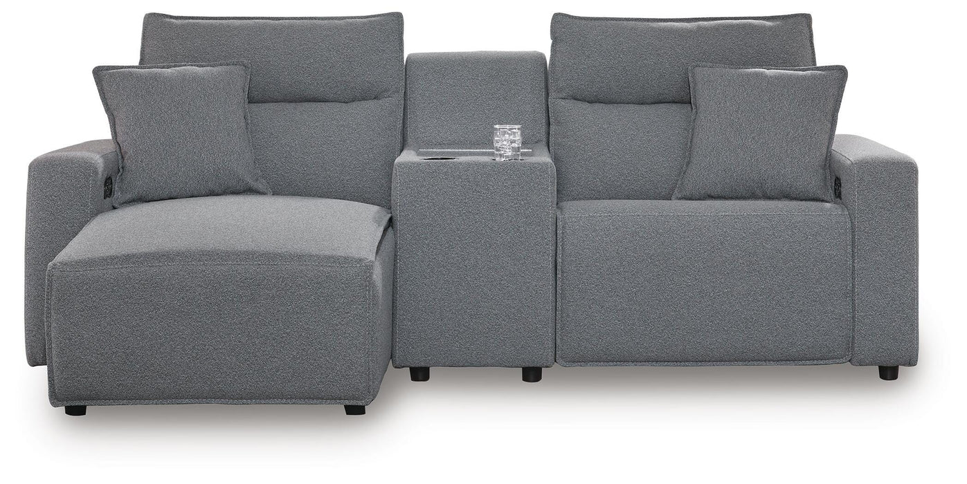 Modmax II Power Reclining Sectional with Chaise and Console - Massey's Furniture Barn (Watertown, NY) 