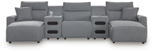 Modmax II Power Reclining Sectional with Chaise and Audio Consoles - Massey's Furniture Barn (Watertown, NY) 