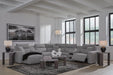 Modmax II Power Reclining Sectional with Chaise and Audio Consoles - Massey's Furniture Barn (Watertown, NY) 
