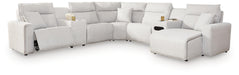 Modmax II Power Reclining Sectional with Chaise and Audio Console - Massey's Furniture Barn (Watertown, NY) 