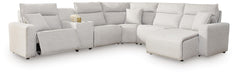 Modmax II Power Reclining Sectional with Chaise and Console - Massey's Furniture Barn (Watertown, NY) 