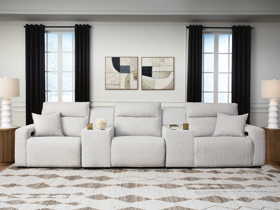 Modmax II Power Reclining Sectional with Consoles - Massey's Furniture Barn (Watertown, NY) 
